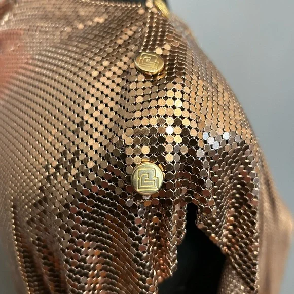 RABANNE Gold Chainmail Drapé Pression Dress, size 38 - Picture 8 of 12